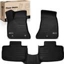 YHTAUTO Floor Mats Compatible with Chrysler 300 2011-2023 (AWD) & Dodge Charger 2011-2022, TPE Floor Liners All-Weather Protection Custom Fit, 1st & 2nd Row, Set of 3