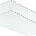 Lithonia Lighting CPX 2x4 LED Flat Panel Light, 2 Ft. x 4 Ft. LED Light Panel, Ceiling Lighting Fixture, 4000/5000/6000 Adjustable Lumens, 3500K/4000K/5000K CCT, Smooth Satin Lens, White (2-Pack)