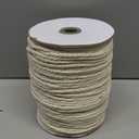 Macrame Cord 5mm x 164yd | 100% Natual Cotton Macrame Rope | 3 Strand Twisted Cotton Cord for Handmade Plant Hanger Wall Hanging Craft Making (Creamy)