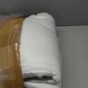 BPC 100% Rayon Derived from Bamboo Silk Blend Comforter Twin Size, Ultra-Soft ClimaSilk Down-Alternative Duvet Insert for All Seasons with Corner Tabs, Medium Warmth, White, 68x90 Inches