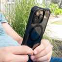 Smartish iPhone 16 Pro Protective Magnetic Case - Gripzilla Compatible with MagSafe [Rugged + Tough] Heavy Duty Armor Slim Cover w/Drop Tested Protection for Apple iPhone 16 Pro - Black Tie Affair