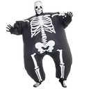 Morph Megamorph Halloween Inflatable Skeleton Costume, Blow Up Skeleton Inflatables, Funny Adult Inflatable Suit