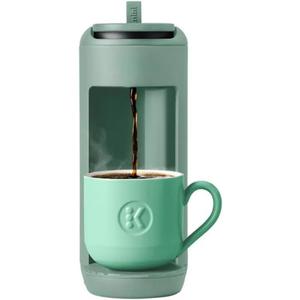 KeurigK Mini Mate Single Serve KCup Pod Coffee Maker – Compact Coffee Machine for Small Spaces, Quick Brew, Travel-Friendly, Removable Drip Tray, Energy Efficient (Glamping Green)