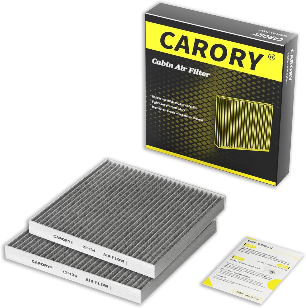2 Pack Cabin Air Filter w/Activated Carbon for Honda Accord 20032022, Civic 20062015, CR-V 20072016, Odyssey 20052017, Pilot 20092022, Ridgeline 20062025, Acura MDX 20072020 and More