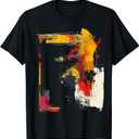 Art Painting Abstract Drawing Graphic Motif T-Shirt, 3XL 