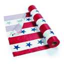 Fun Express Patriotic Red Plastic 100ft Tablecloth Roll - Disposable, Quick Cleanup - Rectangular, All-Season, 40x1200in, 2.45lbs