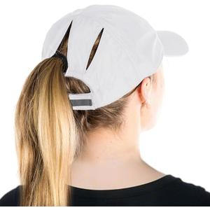 TOP-EX Oversized L XL XXL Women High Ponytail Messy Bun Packable Unstructured UV 50 Baseball Cap Running Hat (White)