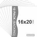 10 Pack Backing Boards, 16x20 Uncut White Mats Matboards, Acid-Free Backerboards for Art Prints, Ideal for Photos, Pictures, Prints, and Frames