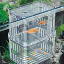 Pawfly Aquarium Breeding Box - Transparent Plastic Breeder Box for Fish Tank, Fry Hatchery Incubator for Baby Fish, Shrimp, Betta, Clownfish, Guppy, Large