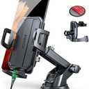 SUUSON Upgraded 3-in-1 Car Phone Holder Mount [Powerful Suction] Phone Mount for Car Dashboard Air Vent Windshield,for All iPhone Android Phone, Jet Black