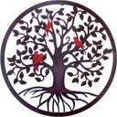 DEKADRON Metal Wall Art - Tree of Life - Family Tree Metal Wall Decor Home Office Decoration Bedroom Living Room Decor (17" W x 18" H/44x46cm)