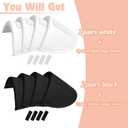 Zaruatu 4 Pairs Reusable Shoulder Pads, Removable Shoulder Pads for Womens Clothing, Washable Breathable Soft Sponge Pads for Men Sloping High Low Shoulders Blazer Suit (Black & White)