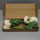 White Ranunculus Artificial Flowers 6PCS Real Touch Faux Ranunculus Flowers for DIY Wedding Bouquet Party Table Home Decor(White)