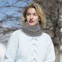 Chalier 3 Pack Neck Warmer for Women Cold Weather Knit Winter Scarf Thick Infinity Neck Gaiter for Men Women (A Pack Black White Grey)