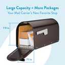 Architectural Mailboxes Sequoia Post Mount Mailbox, Rubbed Bronze, Large