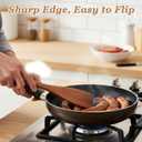 2 Pcs Wooden Spatula Set for Cooking, Flat Wooden Spatula, 13 Inches Natural Wooden Spatulas, Long Handle Flat Frying Spatulas, Cooking Utensils for Stir-Fry Pans, Non-Stick Pans, Cooking Pots