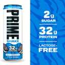 PRIME Protein Shake, Cookies & Cream, 32g Protein for Muscle Support & Recovery, Ultra-Filtered Milk, Lactose Free, Low Sugar, Low Calorie, Ready to Drink, 11 fl oz, 12 Pack (EXP 12/18/26)