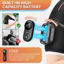 Cordless Shoulder Heating Pad with Massage, Heated Shoulder Wrap, Detachable Magnetic Controller Heated Shoulder Brace for Pain Relief with 5 Heats and Vibration Modes (Black)