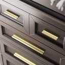 Cobbe 10 Pack i-Shaped Champagne Bronze Cabinet Pulls 7-9/16 inch(192 mm) Hole Centers Kitchen Cabinet Handles Drawer Pulls Kitchen Cabinet Hardware