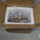 Meybiok Vintage Bathroom Light Fixtures, 3-Light Gold Vanity Light for Bathroom with Clear Flower Glass Shades, Vanity Lighting Fixtures Over Mirror (Exclude Bulb)