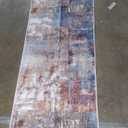 Lahome Modern Abstract Kitchen Runner Rugs Non Skid Washable, 2x6 Rug Runners for Hallways Bathroom Laundry Room, Non Slip Indoor Floor Carpet Runner for Bedroom Home Decor, Red/Multi