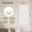Acoustic 6 Pack Sound Absorbing Equidistant Cutting Panels, 47.2"x 23.6"x 0.4" Self-Adhesive Noise Reduction Wall Panels for Office, Home Theater, Recording Studio(White), 6PCS 47.2" * 23.6" * 0.4" with Design-1
