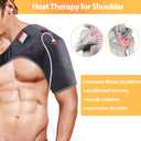 Heated Shoulder Wrap USB Powered Shoulder Heating Pads for Shoulder Pain Upper Arm Muscle Relief, 3 Heating Settings Portable Shoulder Heat Pad