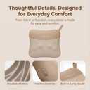 3-in-1 Shiatsu Massage Pillow with Heat, Dual-Side Hot Compress (100–122°F), 4 Kneading Nodes, 2000mAh Rechargeable Battery, Ergonomic Support for Neck, Back & Legs, Cordless for Home & Office