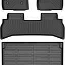 AIPOIL Floor Mats & Cargo Liner Set for 2021-2025 2026 Chevy Chevrolet Trailblazer FWD (Only Fit Cargo in Upper Deck Position) All Weather TPE Car Full Set Custom Car Mats Accessories - Black