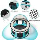 Dog Playpen Puppy Play Pen Indoors Pet Crate Small Dog Cage Portable Foldable Cat Kennel for Kitten Hamster Rabbit Bunny Guinea Pig with Collapsible Food Bowl Carrying Case