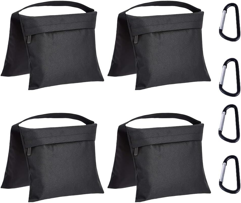 Amazon Basics Photographic Empty Sandbag for Light Stands, 4-Pack, Black