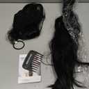 REECHO 20" Straight Long 4 PCS Set Thick Clip in on Hair Extensions Natural Black