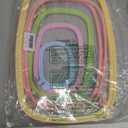 QLOUNI 5 Pack ABS Rectangular Embroidery Hoops Set, Cross Stitch Hoops 5 Inch 6 Inch 10 Inch 12 Inch 15 Inch Plastic Candy Color Embroidery Hoop for DIY Embroidery Craft