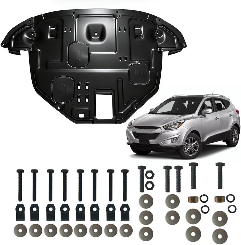 Engine Splash Shield Fit for Hyundai Tucson 2010 2011 2012 2013 2014 2015 Engine Case Guard Under Cover Compatible with Tucson Front Engine Guard Mud Flaps