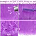 2 x Tatuo 10 x 20 Inch Purple Faux Fur Trim for Hood Shaggy Fur Fabric Faux DIY Craft Garland Fluffy Strip for Winter Slippers Slides Christmas Gnomes Beard Santa Claus Hair Dwarf Cosplay Costume