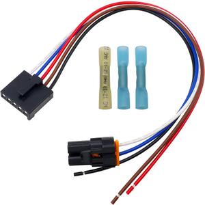 HiSport 3 Pins Blower Motor Resistor Connector Compatible with Chevy, GMC Silverado, Tahoe, Suburban, Sierra, Yukon XL - AC, 15-81773, 89018778, 89019351