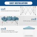 8x8 Pop Up Canopy Tent,Outdoor Canopy with Carry Bag,Easy Up Canopy with 3 Adjustable Height,Outdoor Gazebo Straight Legs,UPF 50+ Event Shelter Tents for Parties,Camping,Market,Patio(Sky Blue)