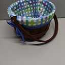 JOYIN Easter Woven Basket with Lining, Brown Wooden Easter Egg Hunt Basket with Handle for Picnic,Goodie Storage, Gift Packing, Party Favors Supplies Decorations, Filling with Candy(12.4" x 9.1")