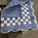 GarveeHome 4x6 Area Rug Small Washable Living Room Rug Scalloped Rug with Rubber Backing Stain Resistant Low Pile Dining Room Throw Carpet Modern Bordered Mat for Bedroom Kitchen,
Blue