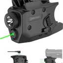 DEFENTAC 350 Lumens Pistol Light Green Laser Combo is Compatible with M&P Shield and M&P Shield Plus, 9mm/.40 Only, Magnetic Rechargeable, NOT for Other Handguns.
