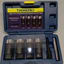 Locking Lug Nut Removal Tool-6 Pieces Deep Lug Nut Extractor Set,Stripped Lug Nut Remover 1/2" Drive,17/19/ 21/ 22MM Wheel Lock Removal Kit for Broken Bolts and Nuts