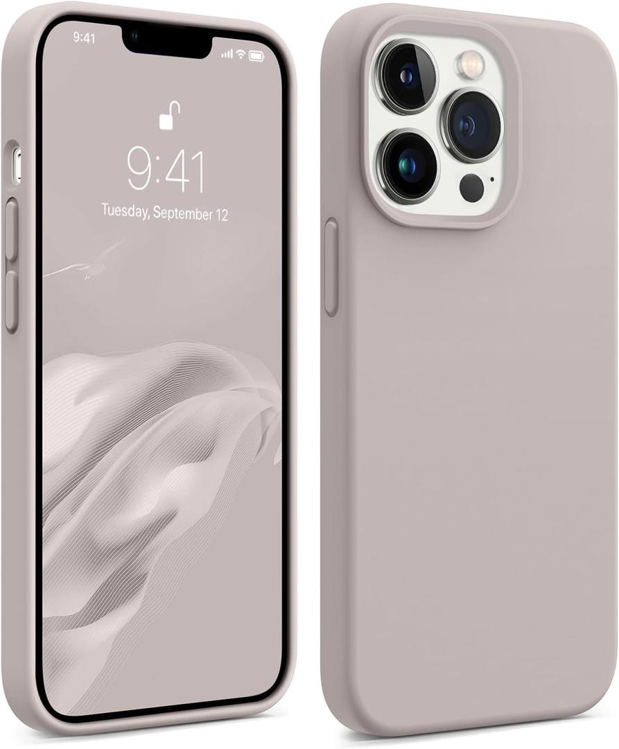 AOTESIER Magnetic for iPhone 13 Pro Phone Case, [Compatible with MagSafe][Military Shockproof Protection]Silicone Case with Soft Microfiber Lining, Camera & Screen Protection 6.1 inch, Grey