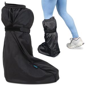 Vive Walking Boot Cover Waterproof - for Medical Orthopedic Brace & Cast, Fractured Foot Accessories - Prevents Moisture, for Outdoor, Rain, Snow Protection - Non-Slip, Adjustable