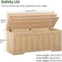 CHOEZON 47.2" Storage Bench, Rattan-Style Storage Chest, Storage Cabinet with Handles, Toy Storage Box, for Living Room and Bedroom, Natural MCW24NL, 47.2"L x 15.7"W x 19.1"H