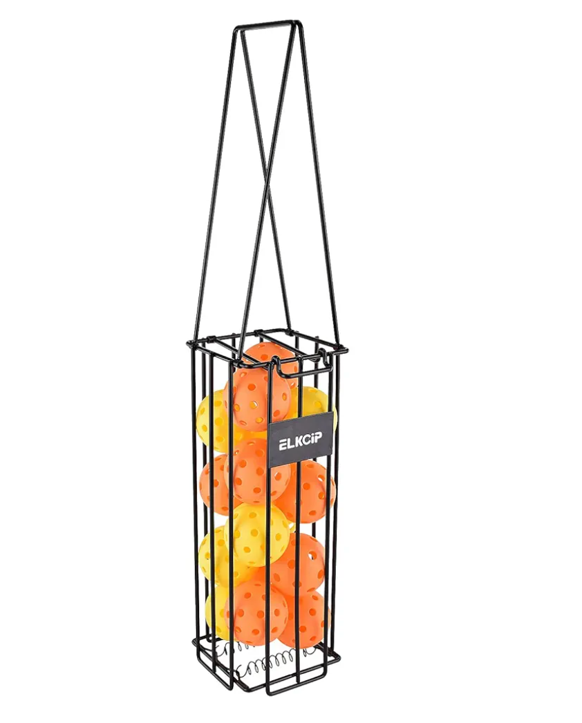 Portable Pickleball & Tennis Ball Collector - Pickleball Retriever Basket Carrier Gatherer Picker Hopper Container for Picking and Storage Training Tool for Ball