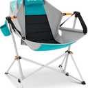 KingCamp Hammock Camping Chair, Swinging Portable Camp Chairs for Adults, 400lbs Heavy Duty Oversized Folding Rocking Chair with Adjustable Recline, Aluminum Alloy Frame for Outdoor Patio Beach Sport