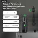 AROMA Wireless XLR Transmitter Receiver, UHF Wireless Microphone Audio System for Dynamic Mics PA Mixer