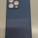 Design for iPhone 13 Pro Case with Card Holder for Women Men Soft Liquid Silicone Cover [Microfiber Lining] Full Camera Protection Shockproof Slim for iPhone 13 Pro Case Wallet Blue