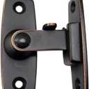 QCAA 2.5" Heavy Forged Solid Brass Door Latch, 90 Degree Right Angle Door Latch Buckle for Doors & Windows, Aged Classic Bronze, 1 Pack, Made in Taiwan