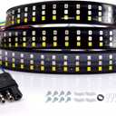 LED Tailgate Light Bar Triple Row 60'' Truck Tailgate Strip Light 5 Functions Red Brake/Amber Turn Signal/White Revers/Double Flash/Running Light IP67 Waterproof LED Tailgate Light Bar